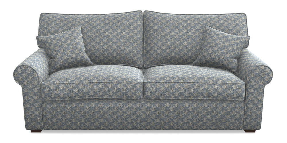 Product photograph of Upperton 4 Seater Sofa In Cloth 21 - Decorative Leaf - Bilberry from Sofas and Stuff Limited