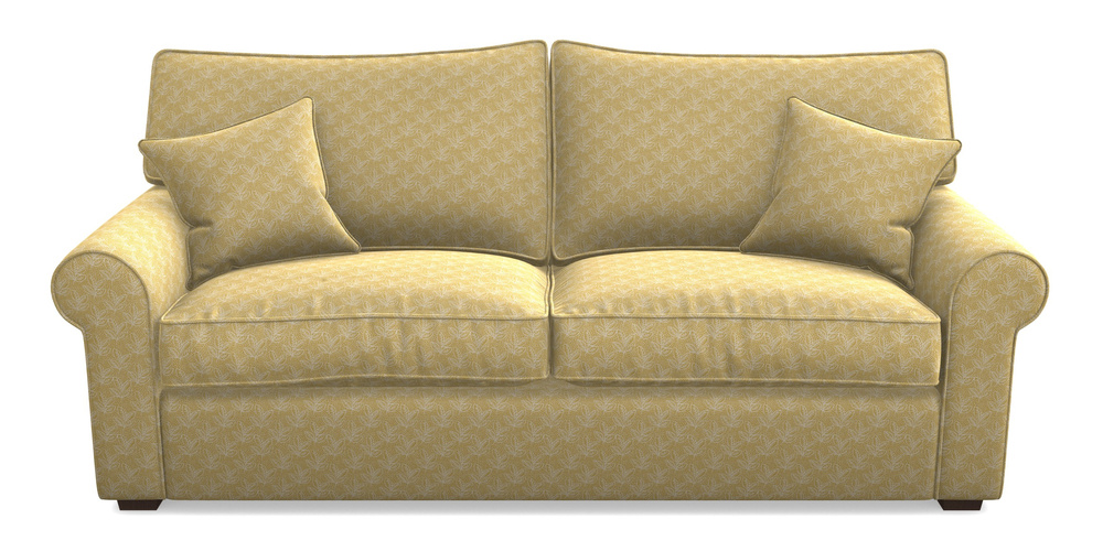Product photograph of Upperton 4 Seater Sofa In Cloth 21 - Decorative Leaf - Canary from Sofas and Stuff Limited