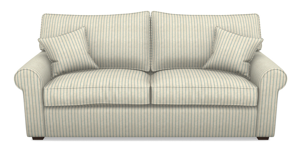 Product photograph of Upperton 4 Seater Sofa In Cloth 18 Stripes - Ticking - Basil from Sofas and Stuff Limited