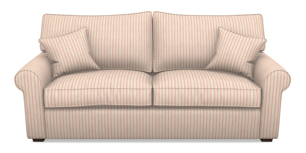Product photograph of Upperton 4 Seater Sofa In Cloth 18 Stripes - Ticking - Cranberry from Sofas and Stuff Limited