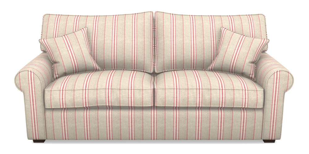 Product photograph of Upperton 4 Seater Sofa In Cloth 18 Stripes - Regimental - Cranberry from Sofas and Stuff Limited