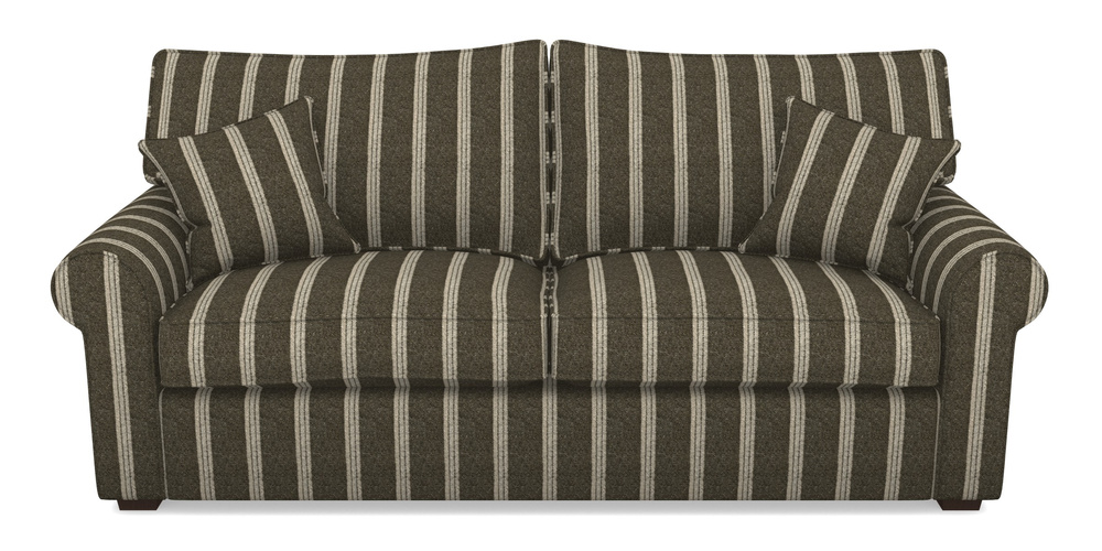 Product photograph of Upperton 4 Seater Sofa In Cloth 20 - Design 2 - Olive Stripe from Sofas and Stuff Limited