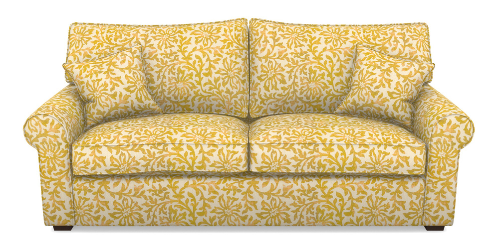 Product photograph of Upperton 4 Seater Sofa In V A Brompton Collection - Floral Scroll - Corn from Sofas and Stuff Limited
