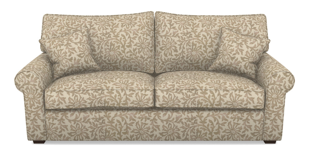 Product photograph of Upperton 4 Seater Sofa In V A Brompton Collection - Floral Scroll - Assam Tea from Sofas and Stuff Limited
