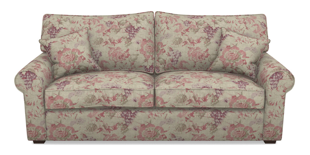 Product photograph of Upperton 4 Seater Sofa In Floral Linen - Faith Rose Quartz from Sofas and Stuff Limited