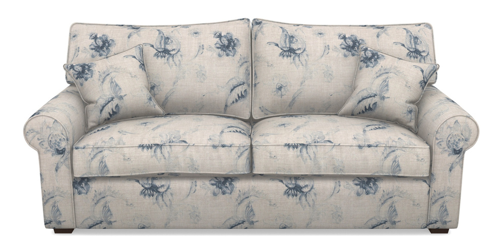 Product photograph of Upperton 4 Seater Sofa In Floral Linen - Lela Mystery Indigo from Sofas and Stuff Limited