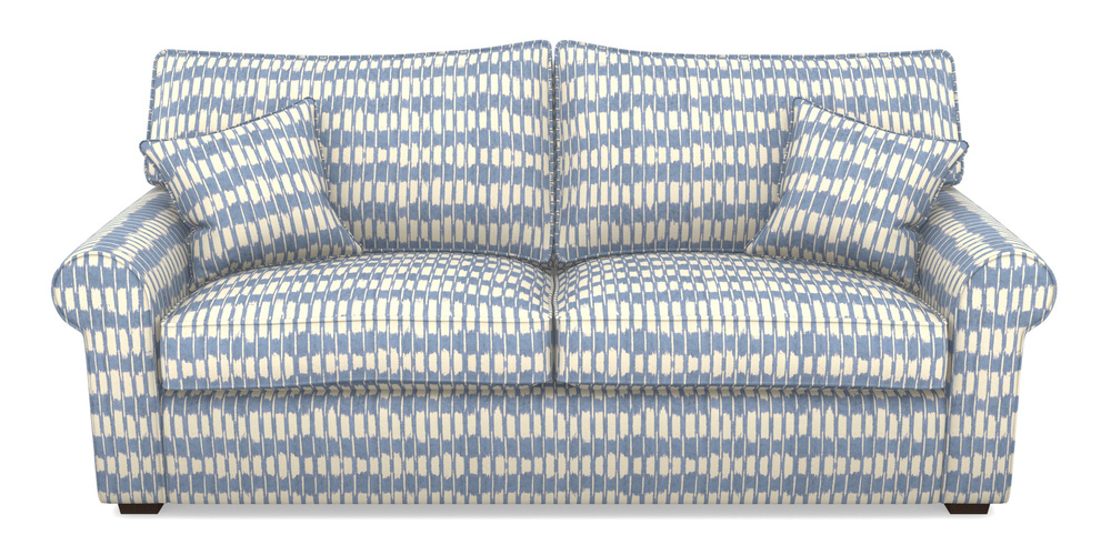 Product photograph of Upperton 4 Seater Sofa In V A Brompton Collection - Ikat - Morning Blue from Sofas and Stuff Limited