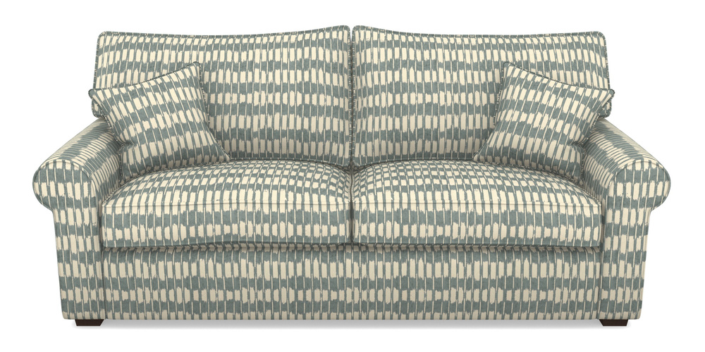 Product photograph of Upperton 4 Seater Sofa In V A Brompton Collection - Ikat - Pebble from Sofas and Stuff Limited