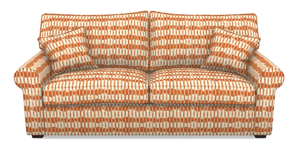 Product photograph of Upperton 4 Seater Sofa In V A Brompton Collection - Ikat - Terracotta from Sofas and Stuff Limited