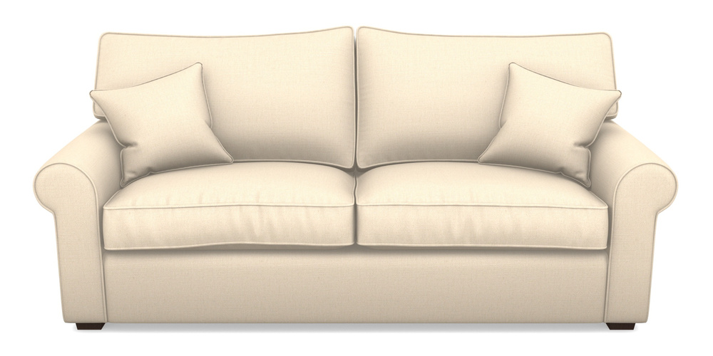 Product photograph of Upperton 4 Seater Sofa In Plain Linen Cotton - Rice Pudding from Sofas and Stuff Limited