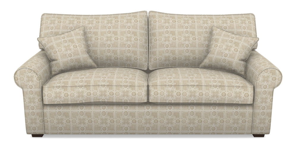Product photograph of Upperton 4 Seater Sofa In Rhs Collection - Small Knot Garden Cotton Weave - Gold from Sofas and Stuff Limited