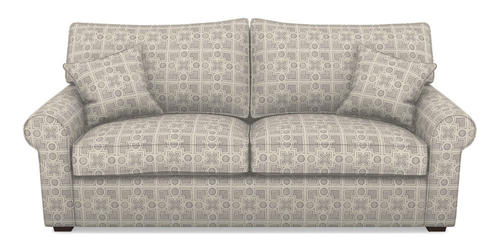 Product photograph of Upperton 4 Seater Sofa In Rhs Collection - Small Knot Garden Cotton Weave - Grey from Sofas and Stuff Limited