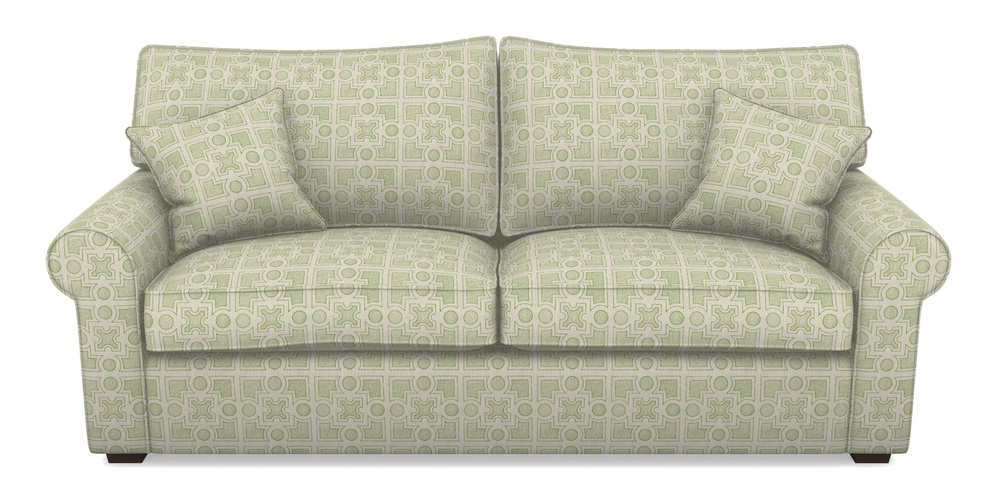 Product photograph of Upperton 4 Seater Sofa In Rhs Collection - Small Knot Garden Cotton Weave - Green from Sofas and Stuff Limited
