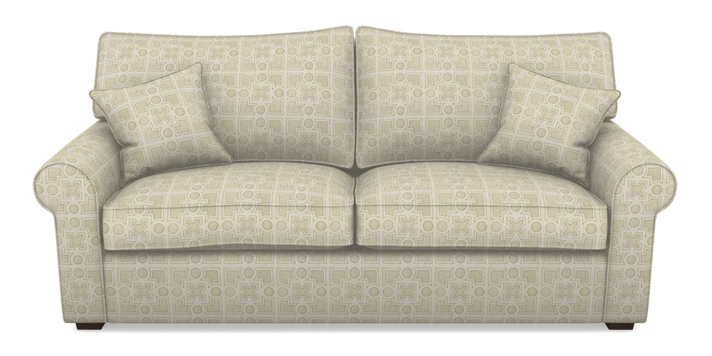Product photograph of Upperton 4 Seater Sofa In Rhs Collection - Small Knot Garden Cotton Weave - Olive from Sofas and Stuff Limited