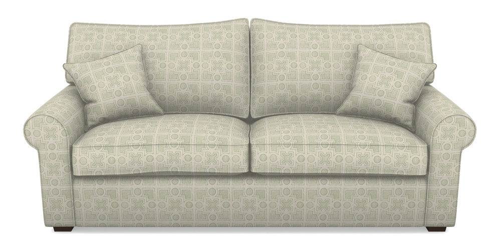 Product photograph of Upperton 4 Seater Sofa In Rhs Collection - Small Knot Garden Cotton Weave - Pistachio from Sofas and Stuff Limited