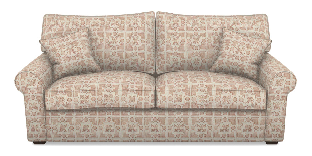 Product photograph of Upperton 4 Seater Sofa In Rhs Collection - Small Knot Garden Cotton Weave - Terracotta from Sofas and Stuff Limited