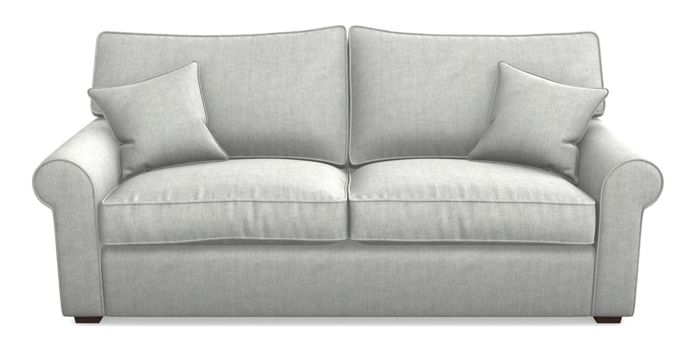 Product photograph of Upperton 4 Seater Sofa In Super Soft Velvet - Silver from Sofas and Stuff Limited