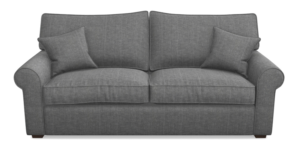 Product photograph of Upperton 4 Seater Sofa In Super Soft Velvet - Steel from Sofas and Stuff Limited
