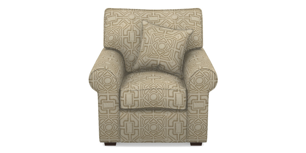 Product photograph of Upperton Chair In Rhs Collection - Large Knot Garden Linen - Gold from Sofas and Stuff Limited