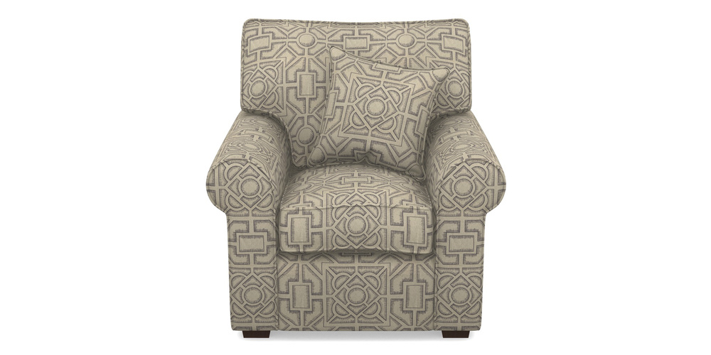 Product photograph of Upperton Chair In Rhs Collection - Large Knot Garden Linen - Grey from Sofas and Stuff Limited