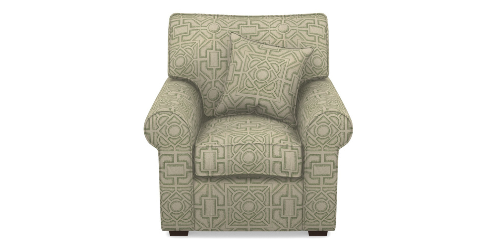 Product photograph of Upperton Chair In Rhs Collection - Large Knot Garden Linen - Green from Sofas and Stuff Limited