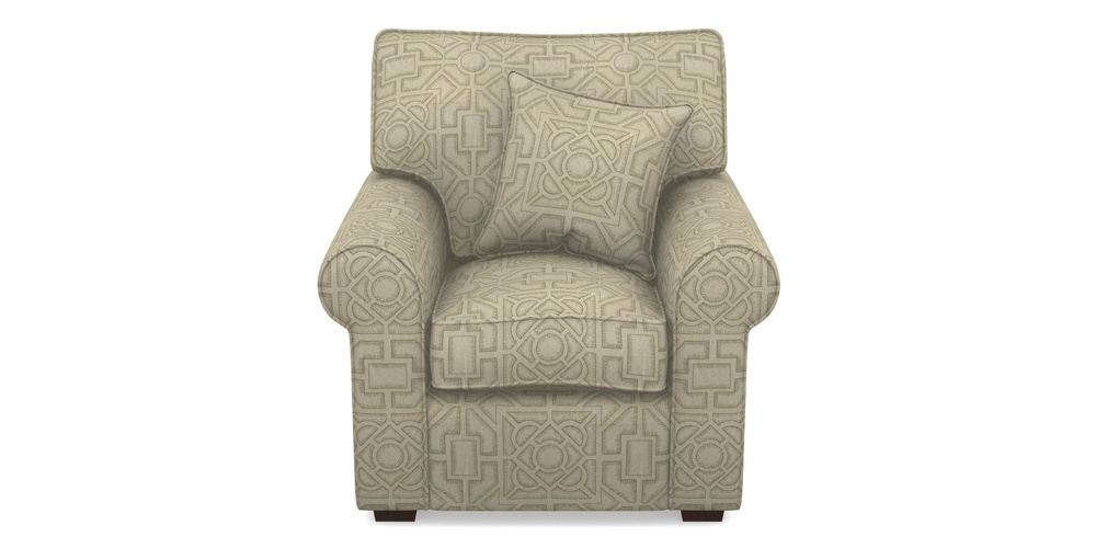 Product photograph of Upperton Chair In Rhs Collection - Large Knot Garden Linen - Pistachio from Sofas and Stuff Limited