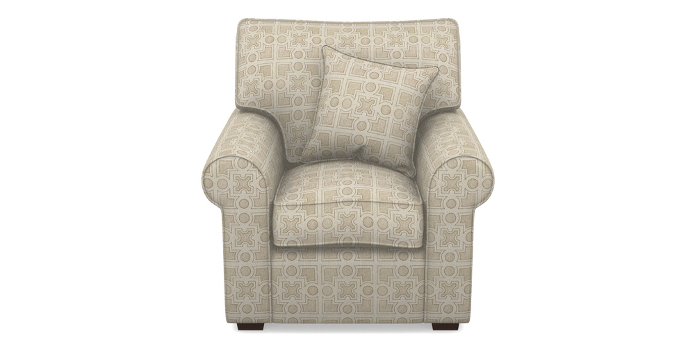 Product photograph of Upperton Chair In Rhs Collection - Small Knot Garden Cotton Weave - Gold from Sofas and Stuff Limited