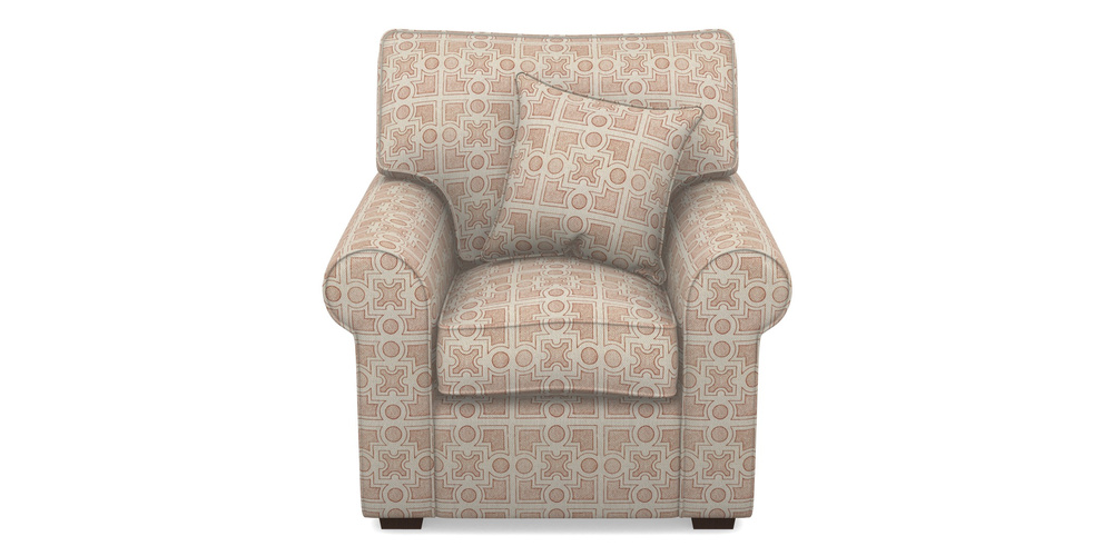 Product photograph of Upperton Chair In Rhs Collection - Small Knot Garden Cotton Weave - Terracotta from Sofas and Stuff Limited