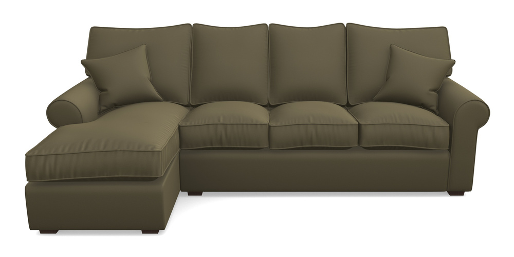 Product photograph of Upperton Lhf Chaise In Clever Glossy Velvet - Sherwood from Sofas and Stuff Limited