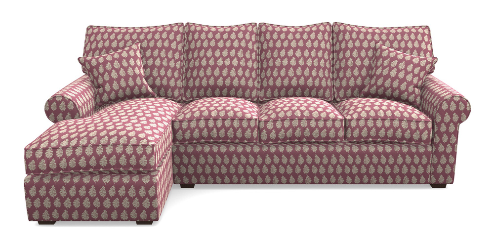 Product photograph of Upperton Lhf Chaise In Cloth 21 - Oak Leaf - Cassis from Sofas and Stuff Limited