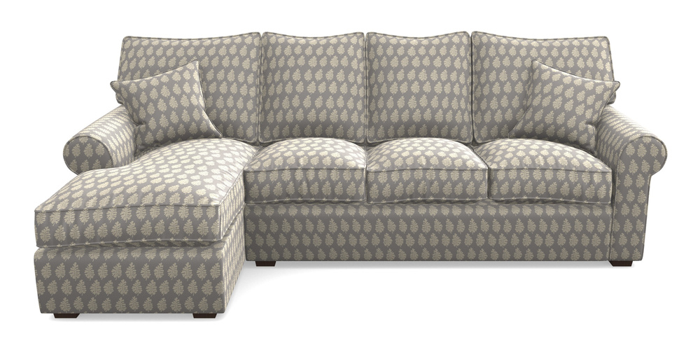 Product photograph of Upperton Lhf Chaise In Cloth 21 - Oak Leaf - Magnesium from Sofas and Stuff Limited