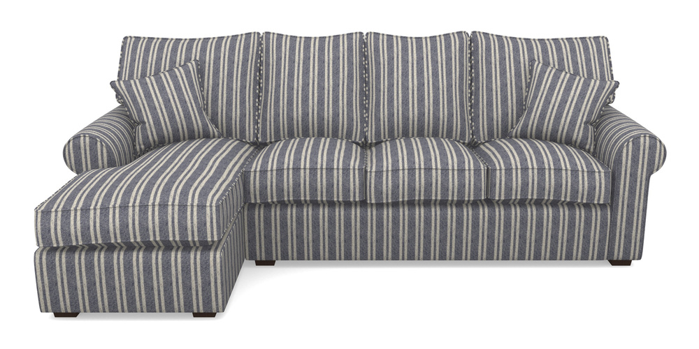 Product photograph of Upperton Lhf Chaise In Cloth 22 - Barcode - Deep Water from Sofas and Stuff Limited