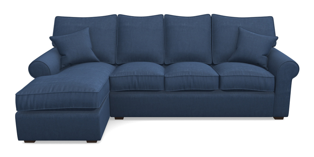 Product photograph of Upperton Lhf Chaise In Clever Tough And Eco Velvet - Agean from Sofas and Stuff Limited