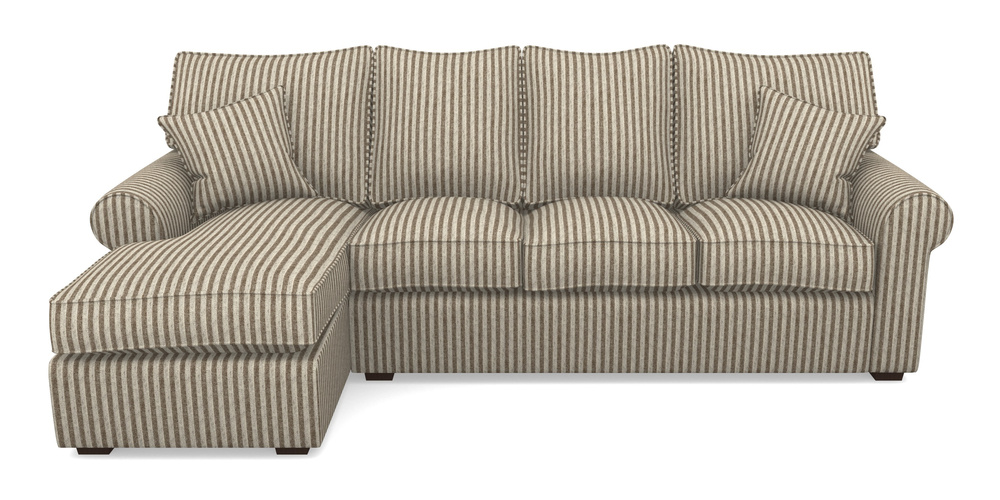 Product photograph of Upperton Lhf Chaise In Cloth 22 - Pinstripe - Peat from Sofas and Stuff Limited