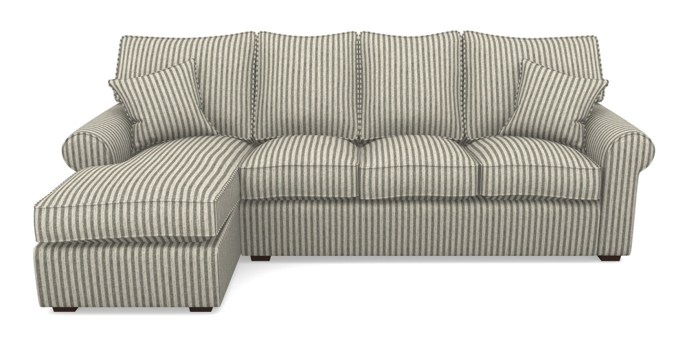 Product photograph of Upperton Lhf Chaise In Cloth 22 - Pinstripe - Seal from Sofas and Stuff Limited