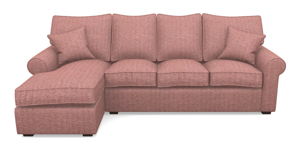 Product photograph of Upperton Lhf Chaise In Dundee Herringbone - Rose from Sofas and Stuff Limited