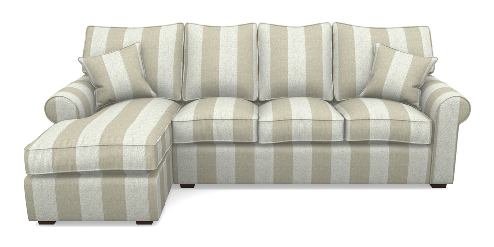 Product photograph of Upperton Lhf Chaise In Dovedale Linen Stripe - Chalk from Sofas and Stuff Limited