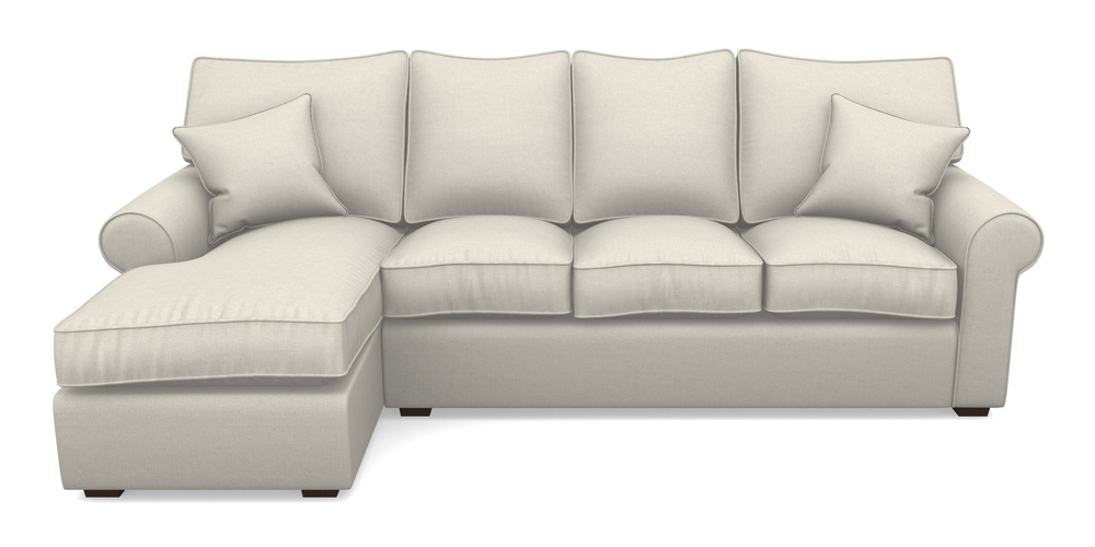 Product photograph of Upperton Lhf Chaise In Easy Clean Plain - Chalk from Sofas and Stuff Limited