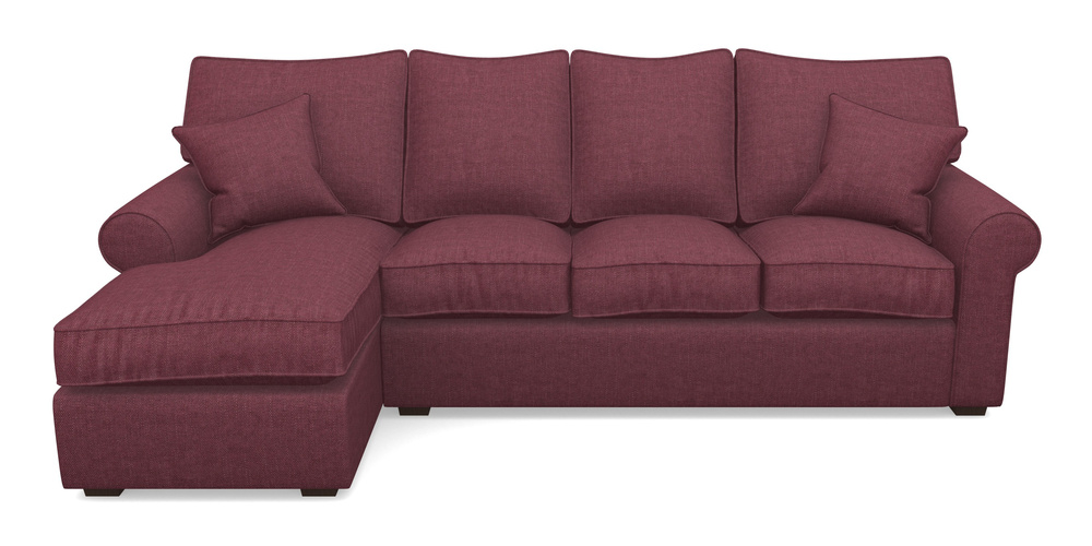 Product photograph of Upperton Lhf Chaise In Easy Clean Plain - Chianti from Sofas and Stuff Limited