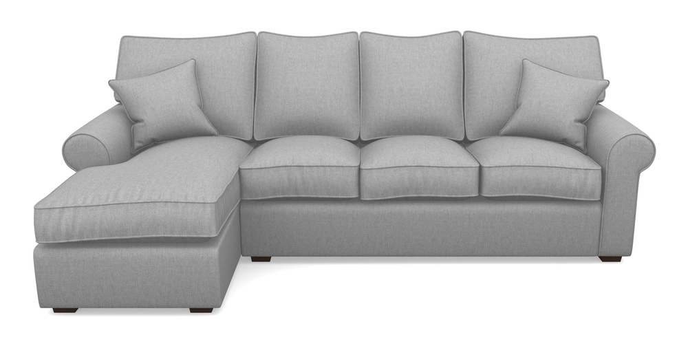 Product photograph of Upperton Lhf Chaise In Easy Clean Plain - Silver from Sofas and Stuff Limited