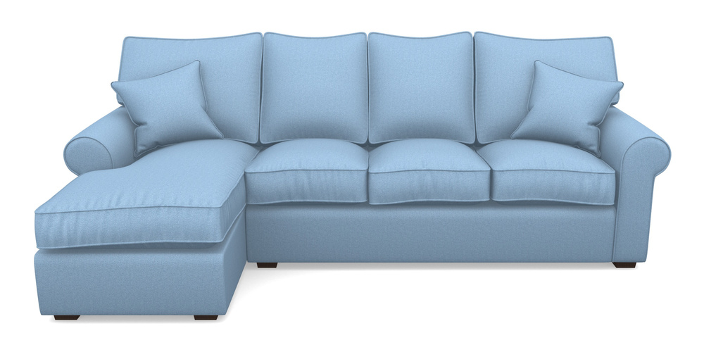 Product photograph of Upperton Lhf Chaise In Eco Washable Cotton - Cornflower from Sofas and Stuff Limited