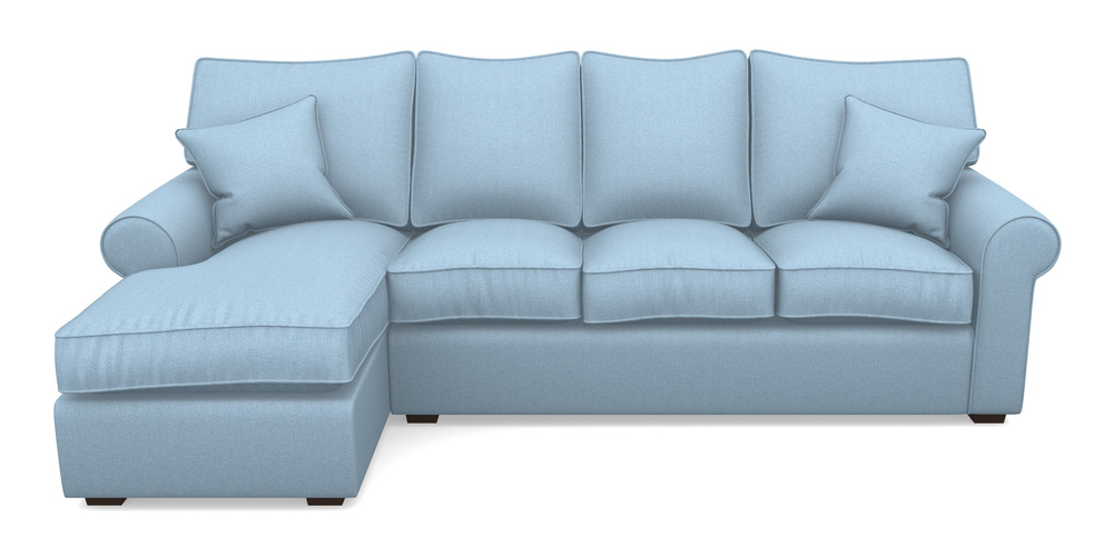 Product photograph of Upperton Lhf Chaise In Eco Washable Cotton - Sky from Sofas and Stuff Limited