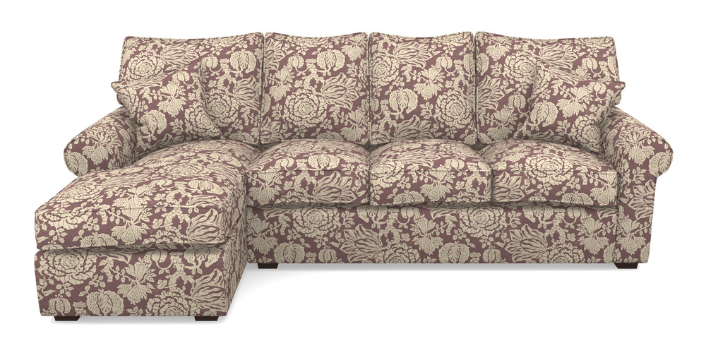 Product photograph of Upperton Lhf Chaise In V A Brompton Collection - Flowering Kale - Cacao from Sofas and Stuff Limited