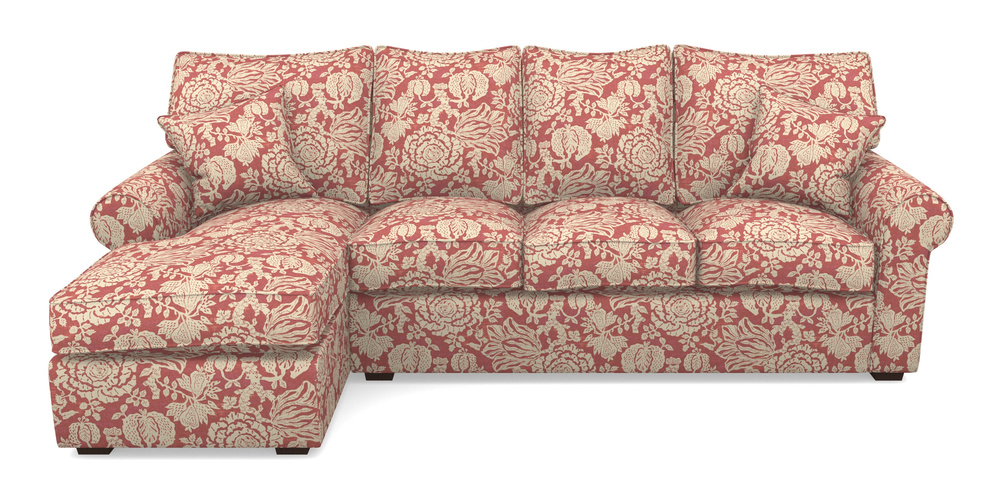 Product photograph of Upperton Lhf Chaise In V A Brompton Collection - Flowering Kale - Chilli from Sofas and Stuff Limited