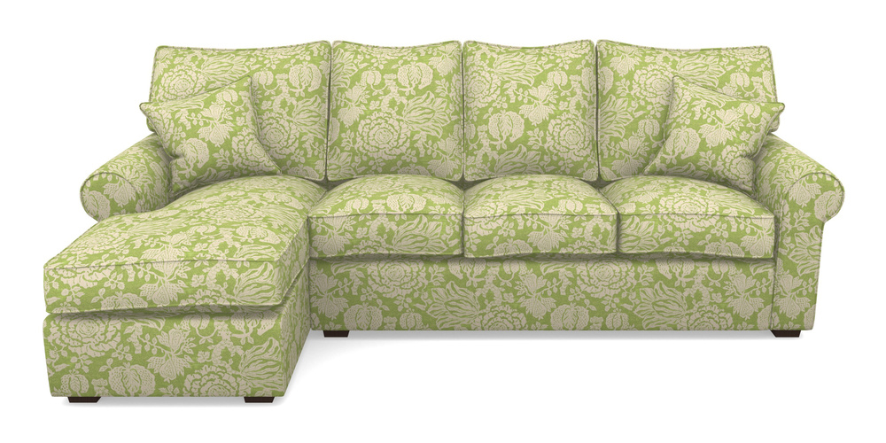 Product photograph of Upperton Lhf Chaise In V A Brompton Collection - Flowering Kale - Lime from Sofas and Stuff Limited