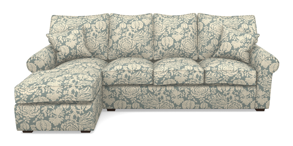 Product photograph of Upperton Lhf Chaise In V A Brompton Collection - Flowering Kale - Pebble from Sofas and Stuff Limited