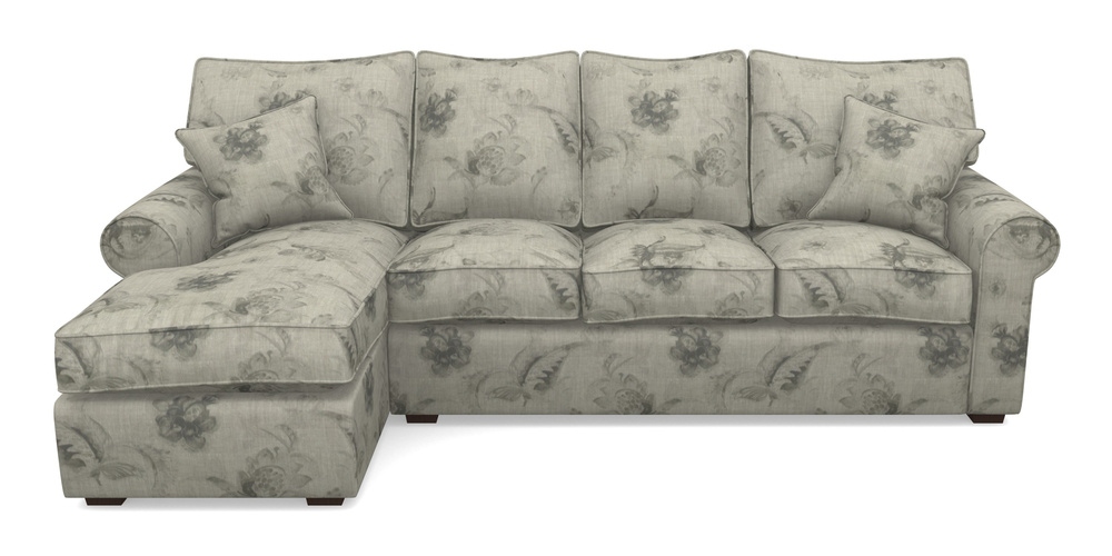 Product photograph of Upperton Lhf Chaise In Floral Linen - Lela Mystery Oat Sepia from Sofas and Stuff Limited