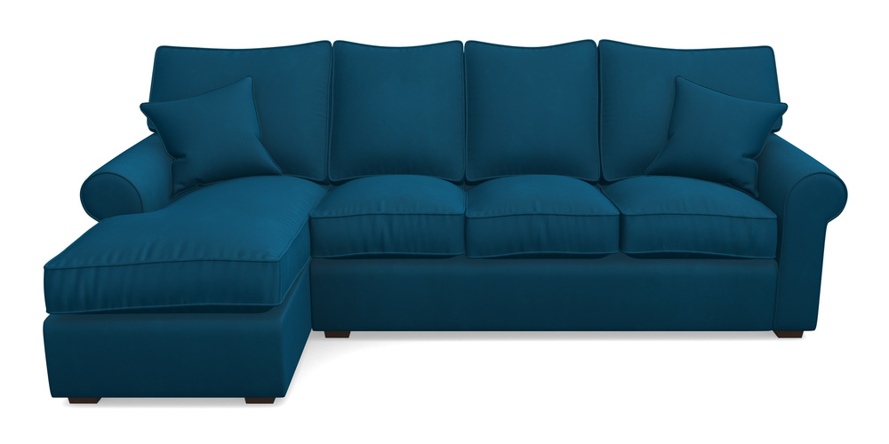 Product photograph of Upperton Lhf Chaise In House Clever Velvet - Ocean from Sofas and Stuff Limited