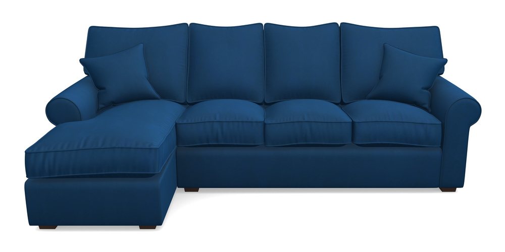 Product photograph of Upperton Lhf Chaise In House Clever Velvet - Royal from Sofas and Stuff Limited