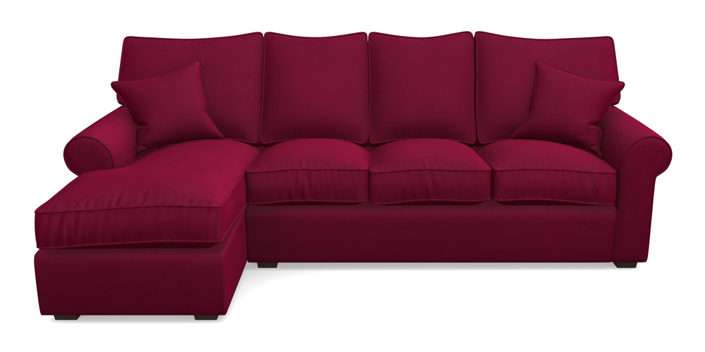 Product photograph of Upperton Lhf Chaise In House Clever Velvet - Wine from Sofas and Stuff Limited